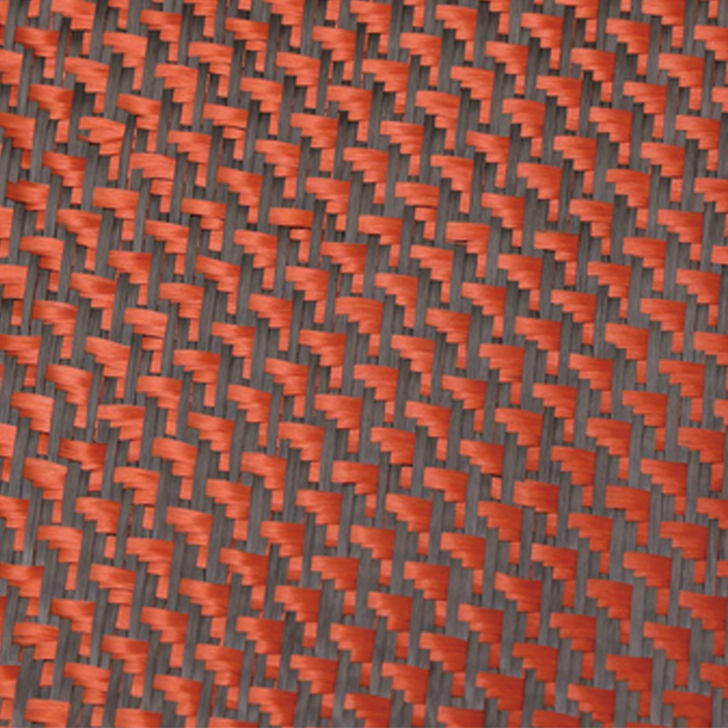 Kain tenunan serat karbon campuran karbon merah/hitam Kain tenunan serat karbon campuran karbon merah/hitam